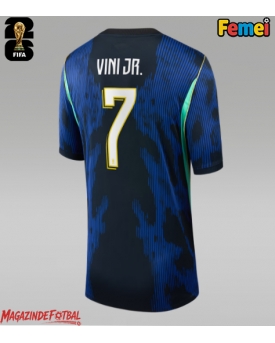 Brazilia Vinicius Junior #7 Echipament de Fotbal Replică Mondial 2026 Femei Deplasare Brazilia Vinicius Junior #7 Echipament de Fotbal Replică Mondial 2026 Femei Deplasare